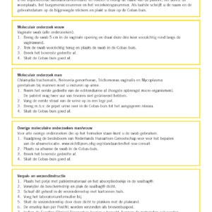 Instructiekaart Moleculaire Diagnostiek